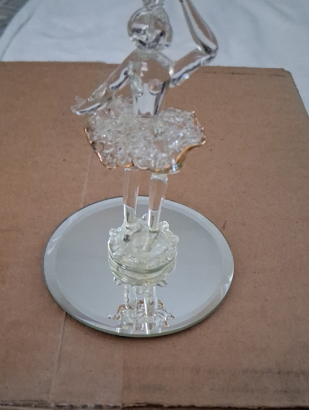 GLASS CRYSTAL BALLERINA  DOLL VERY DELICATE AND FABULOUS